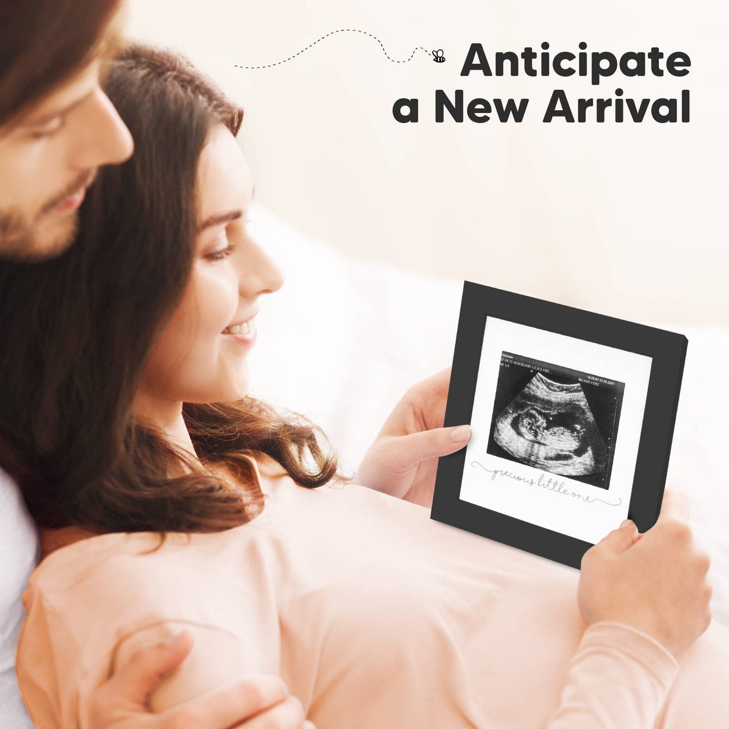 KeaBabies Solo Baby Sonogram Picture Frame: Onyx Black