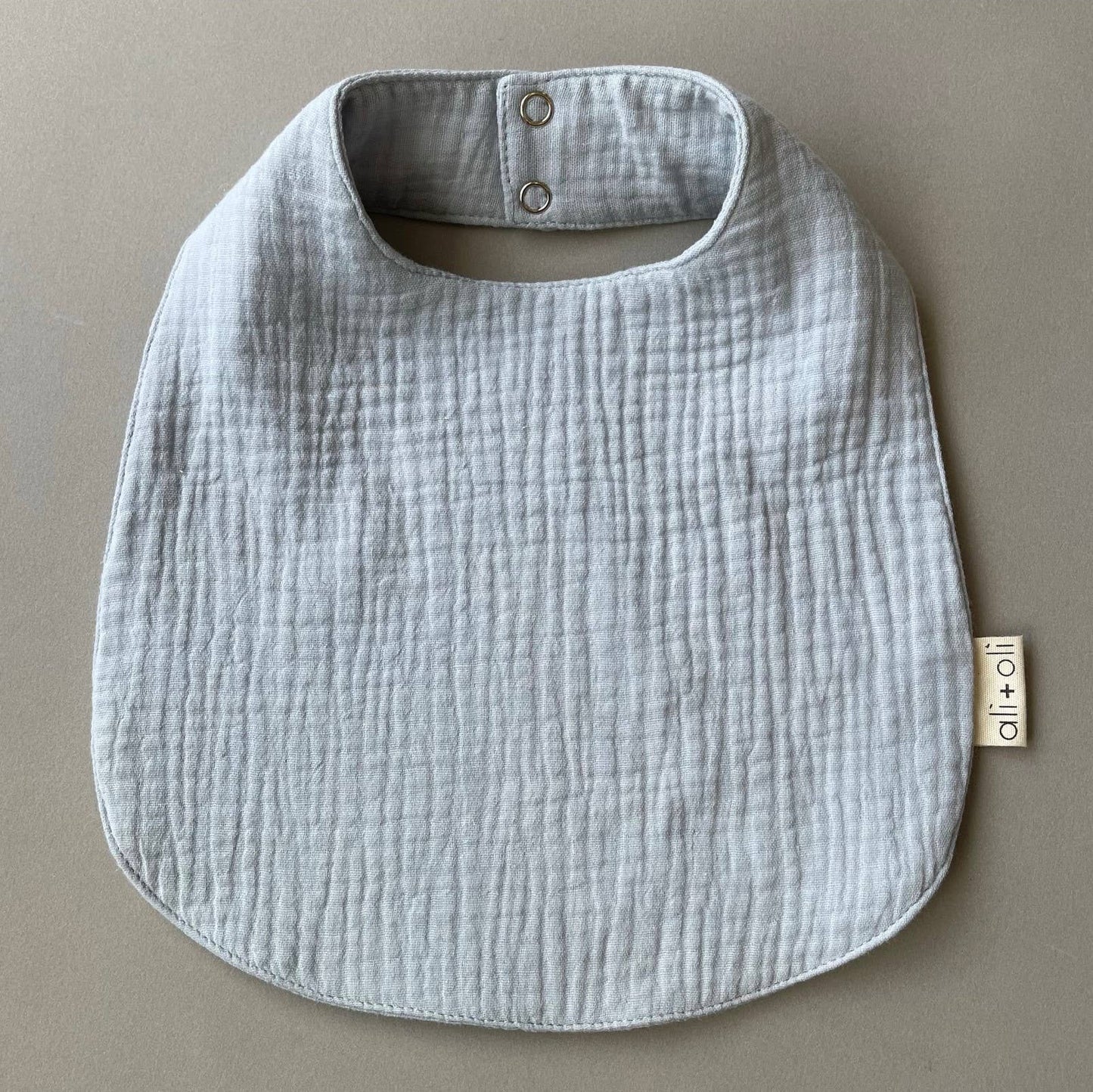 Muslin Cotton Snap Baby Bib (Blue)