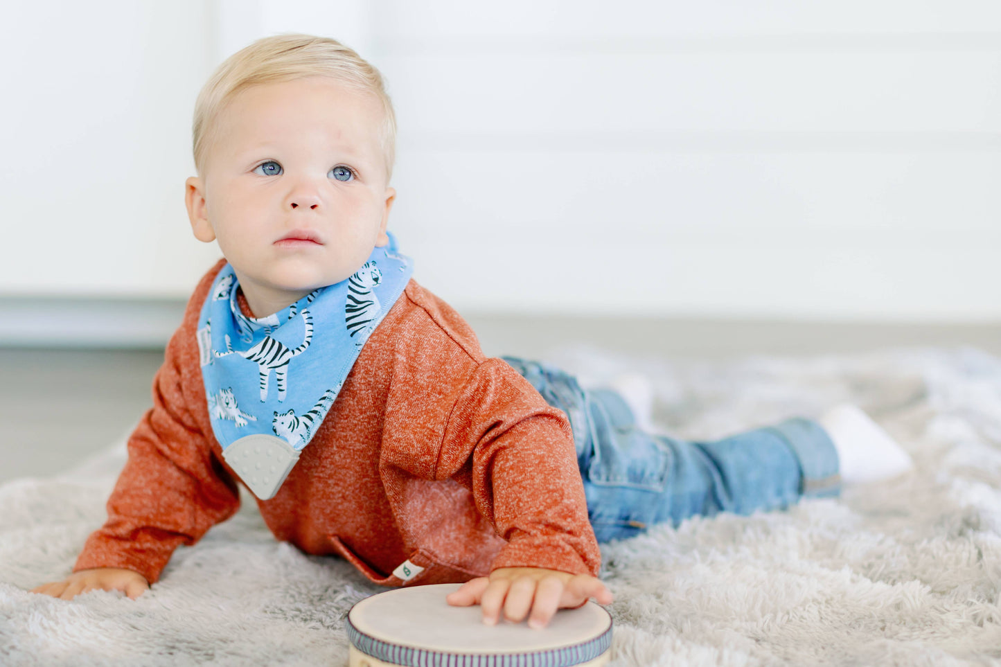 Bandana Bib with Teether 4-Pack: Luca