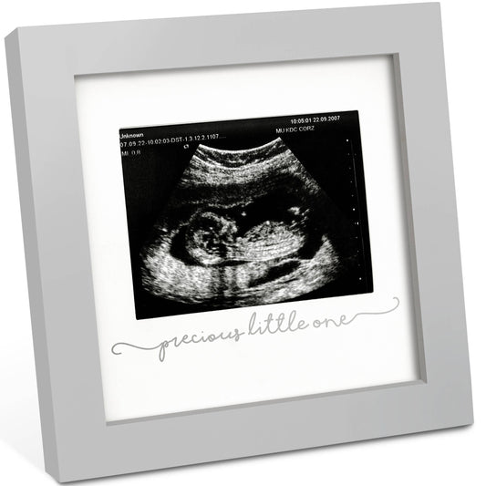 KeaBabies Solo Baby Sonogram Picture Frame: Cloud Gray
