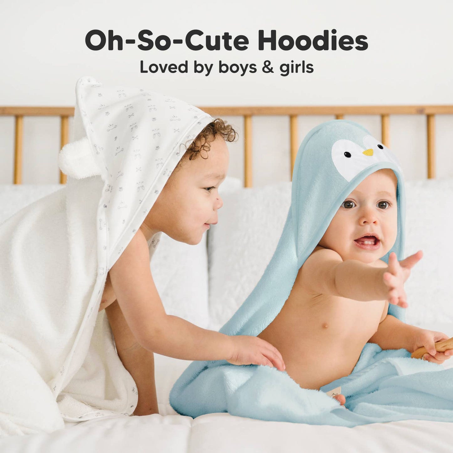 KeaBabies Cuddle Baby Hooded Towel: Penguin