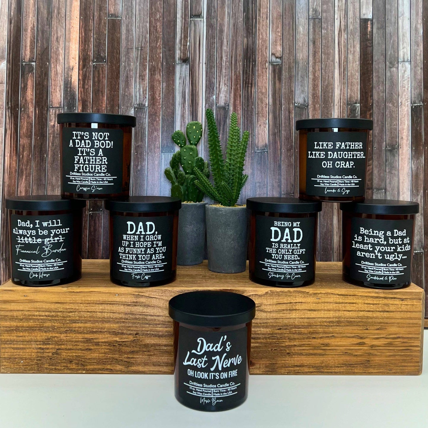 Dad Bod - Fathers Day Funny Gift Candle - Soy Wax Candles: Smoked Bourbon