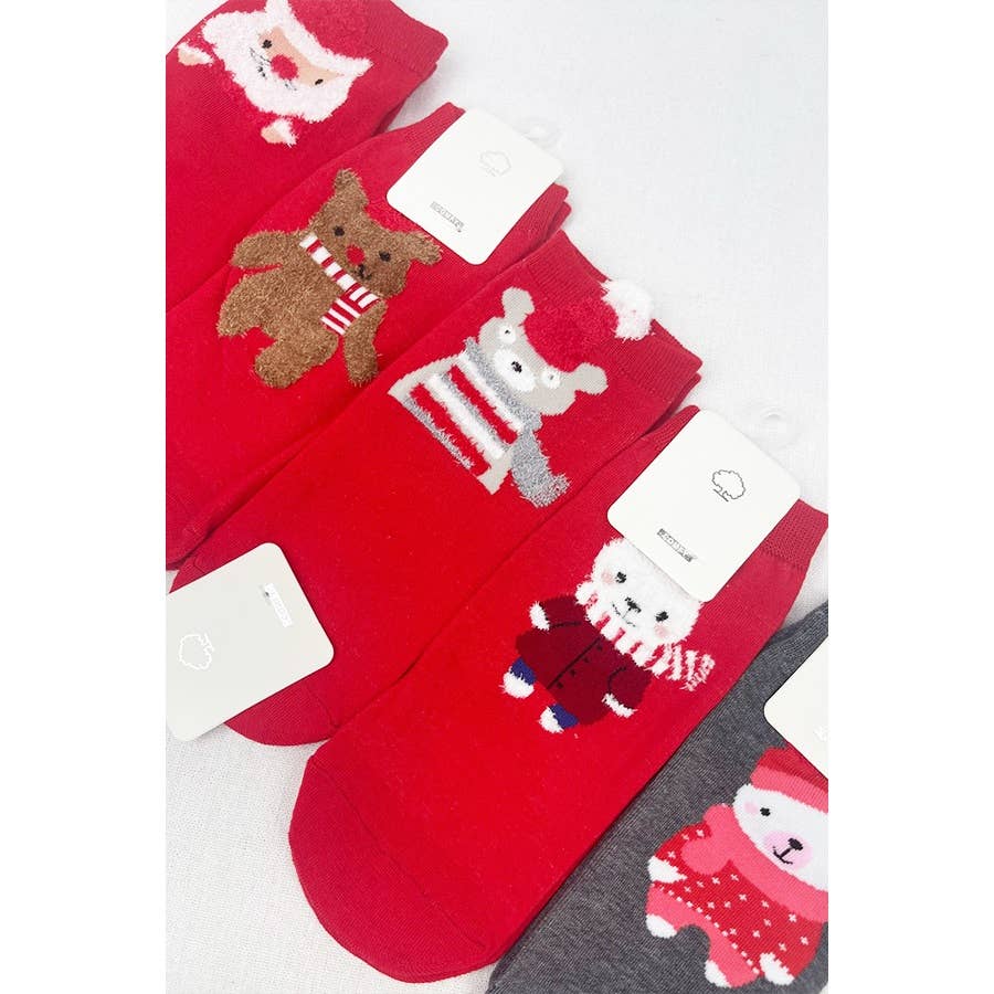 Assorted Styles Christmas Theme Socks: MIX COLOR / ONE(12)