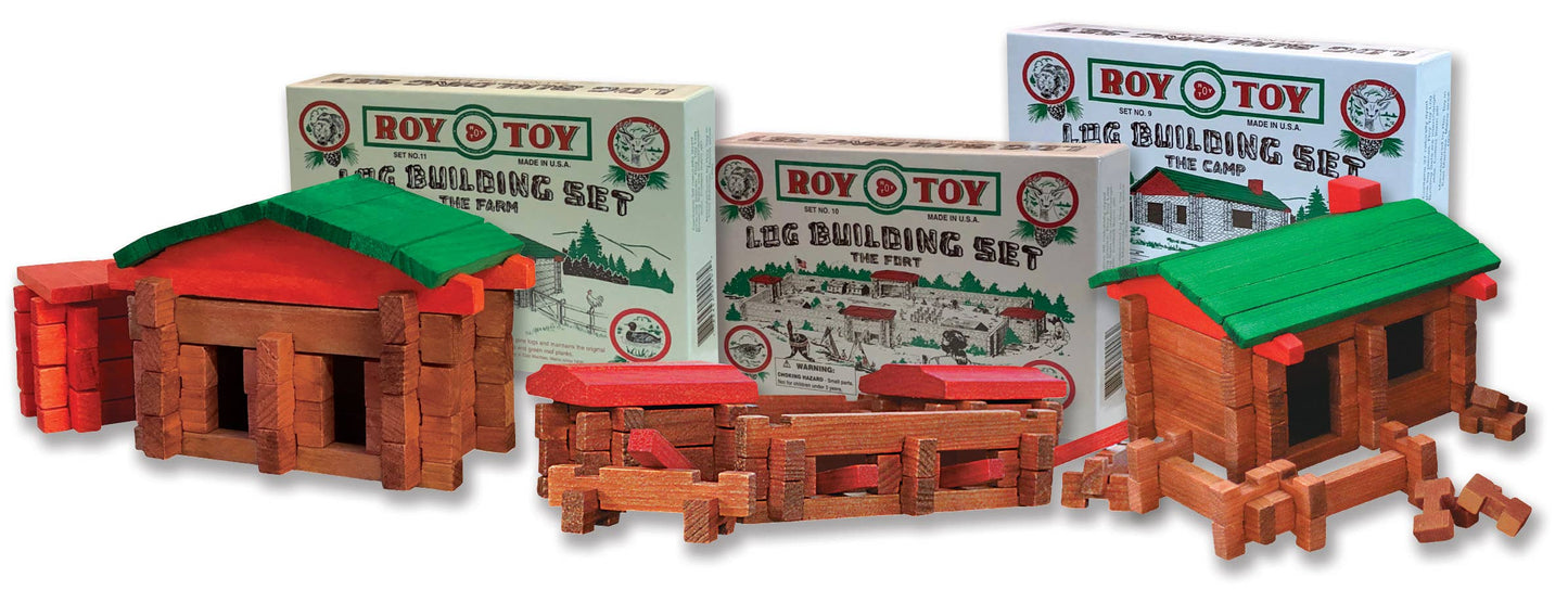 Roy Toy 1930's Log Building Sets