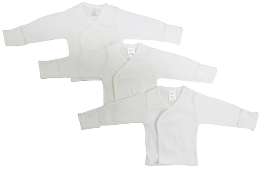 Bambini Long Sleeve Side Snap With Mittens - 3 Pack: Preemie