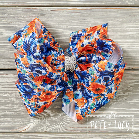 Painted Florals Deluxe Bow