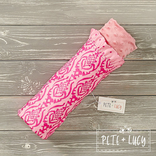 Pink Moroccan Minky Blanket