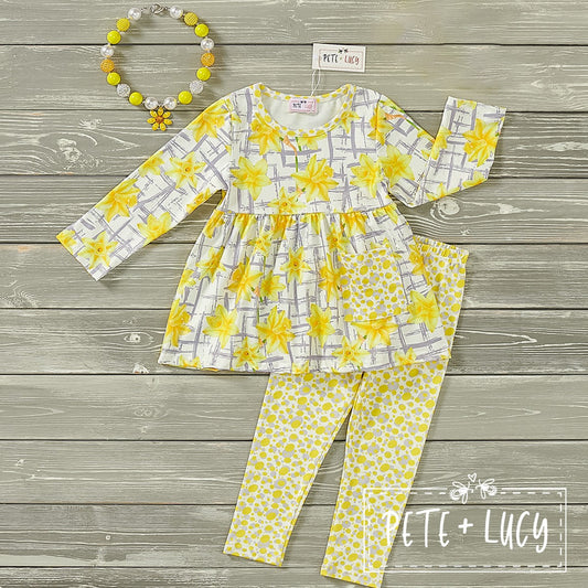 Daffodil Party Long Sleeve Pant Set