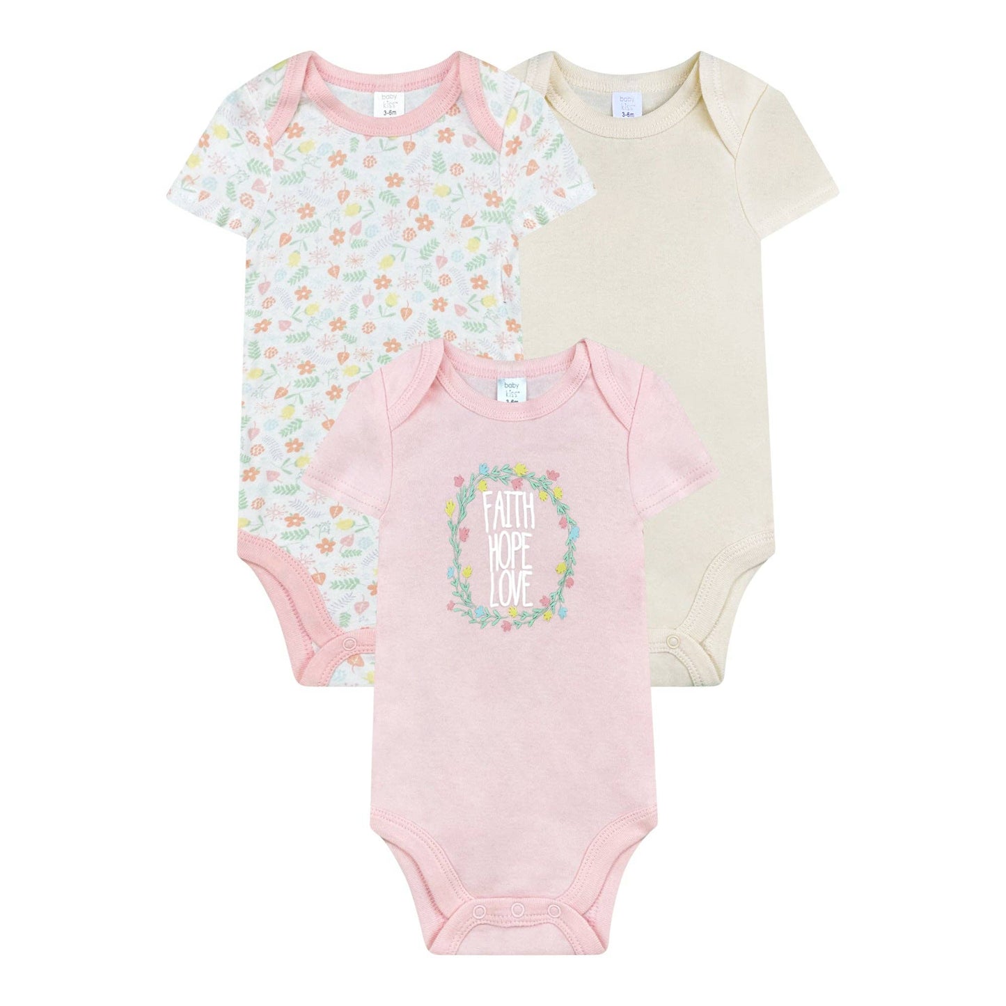 Short Sleeve Bodysuits - Faith Hope Love