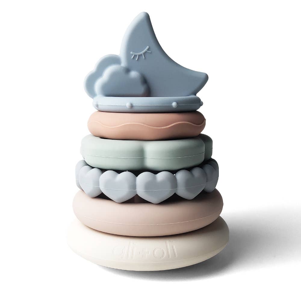 Soft Silicone Stacking Ring Tower