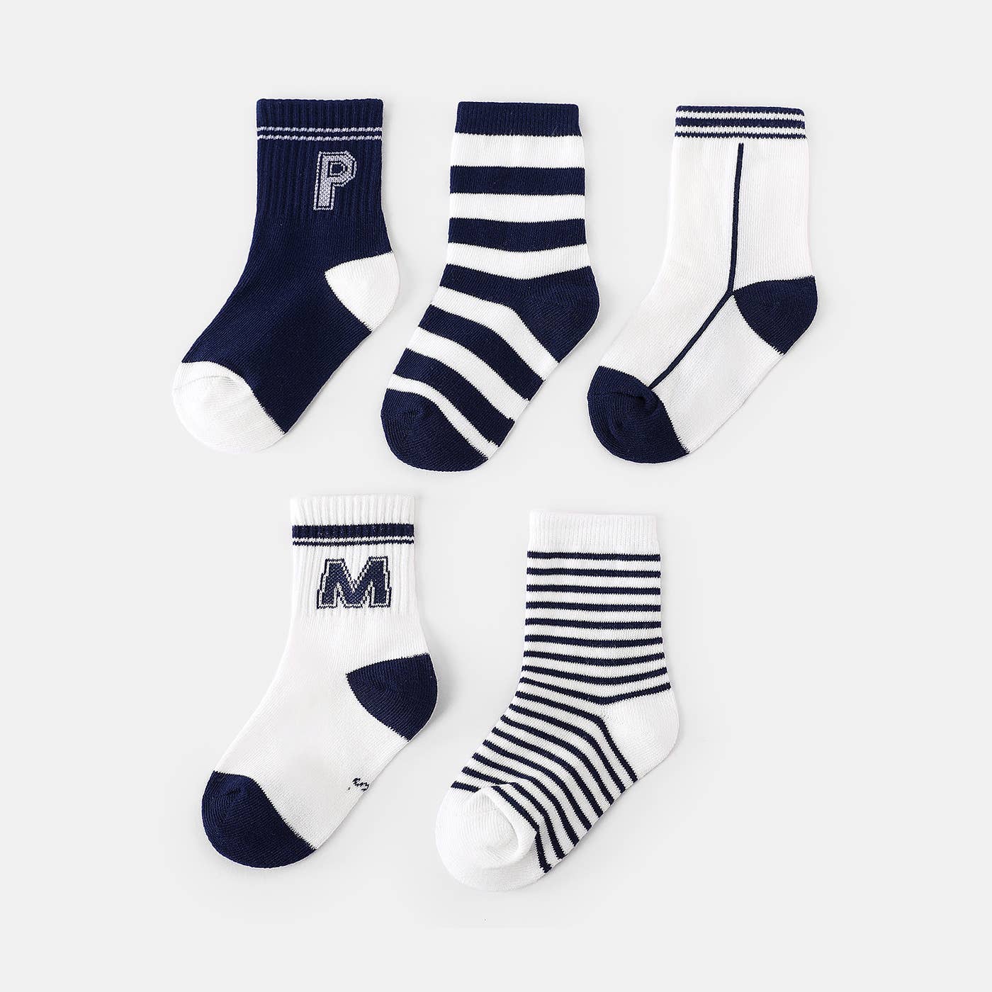 Baby / Toddler Letter Stripe Pattern Crew Socks