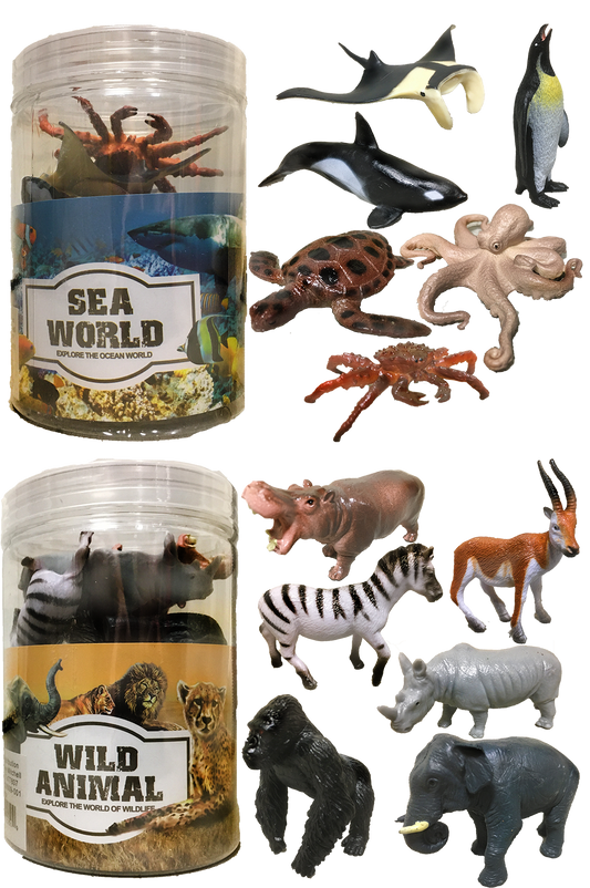 Wild Animal and Sea World 3" Figurine