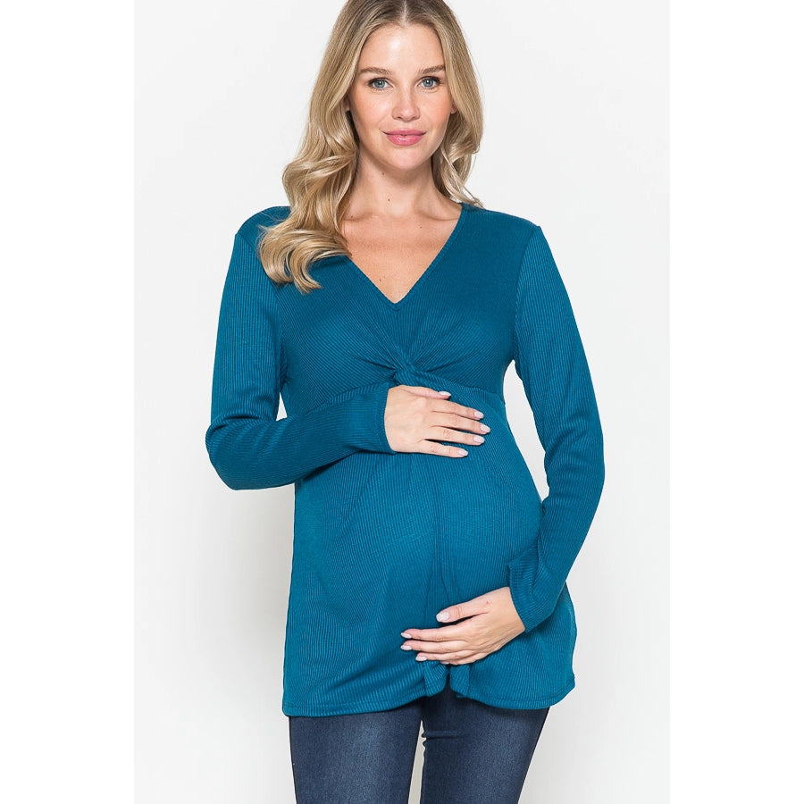 Maternity Twisted Front Top