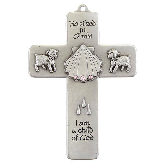 Girl's Pewter Cross