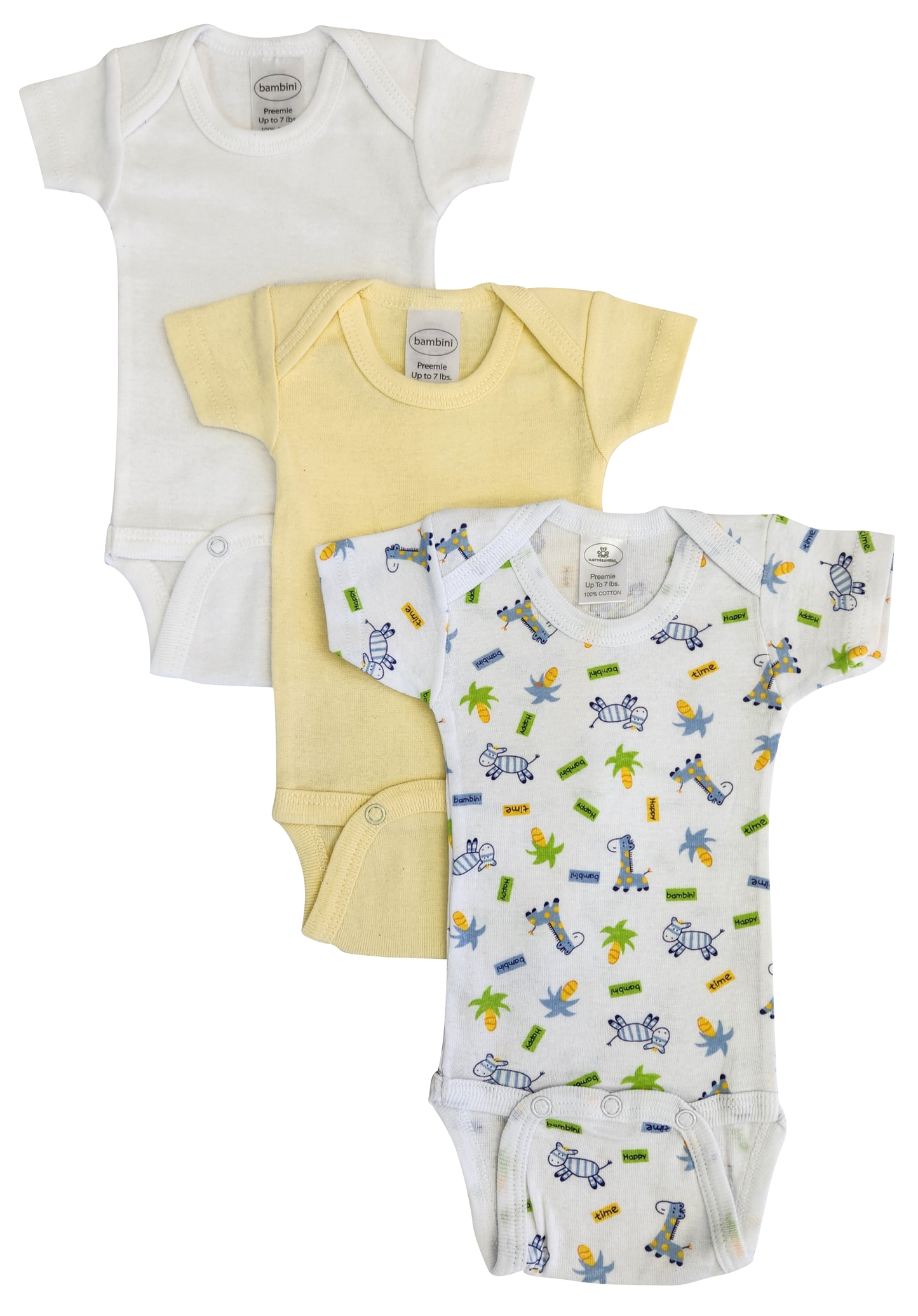 Preemie Printed Short Sleeve Variety Pack