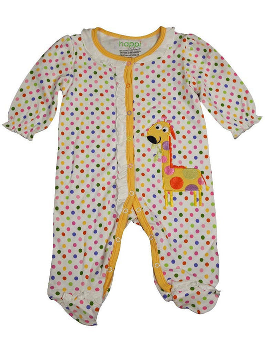 Giraffe Long Sleeve Footed Coverall