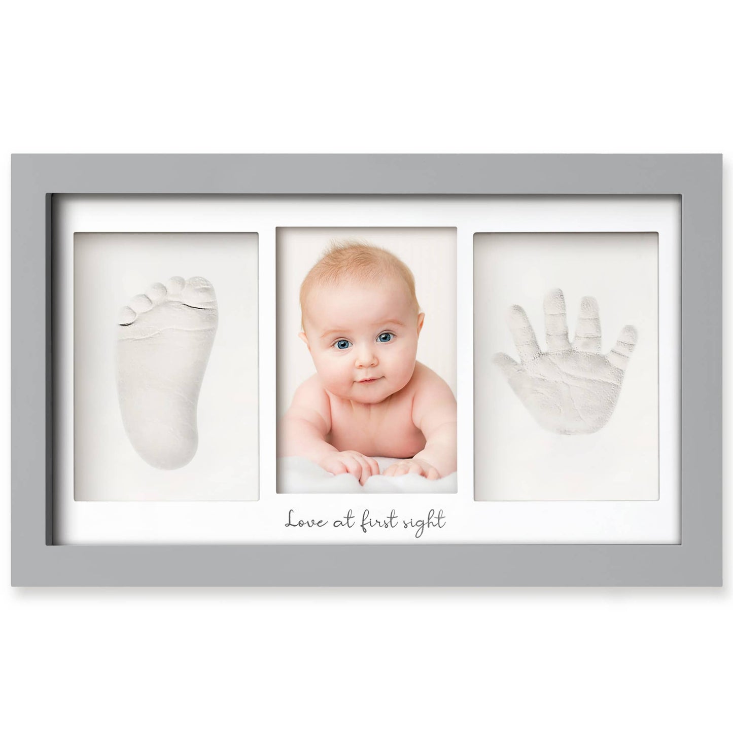 KeaBabies Baby Handprint, Footprint Keepsake Duo Frame