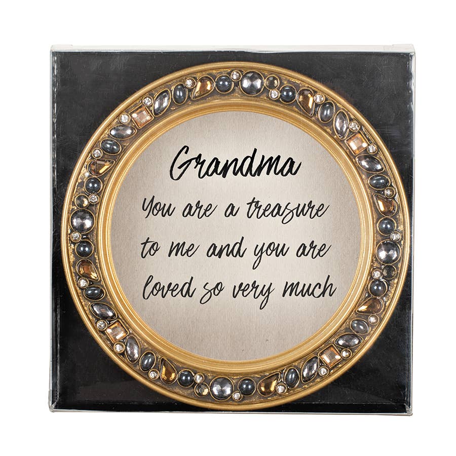 Grandma Amber Jeweled Coaster
