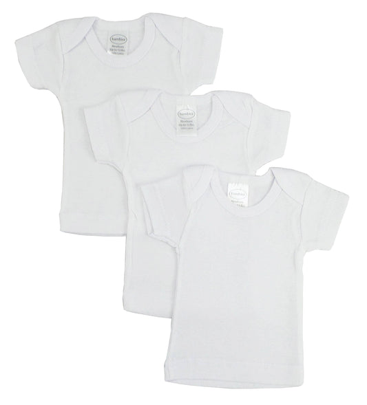 Bambini Preemie Short Sleeve Lap Tee - White: Preemie