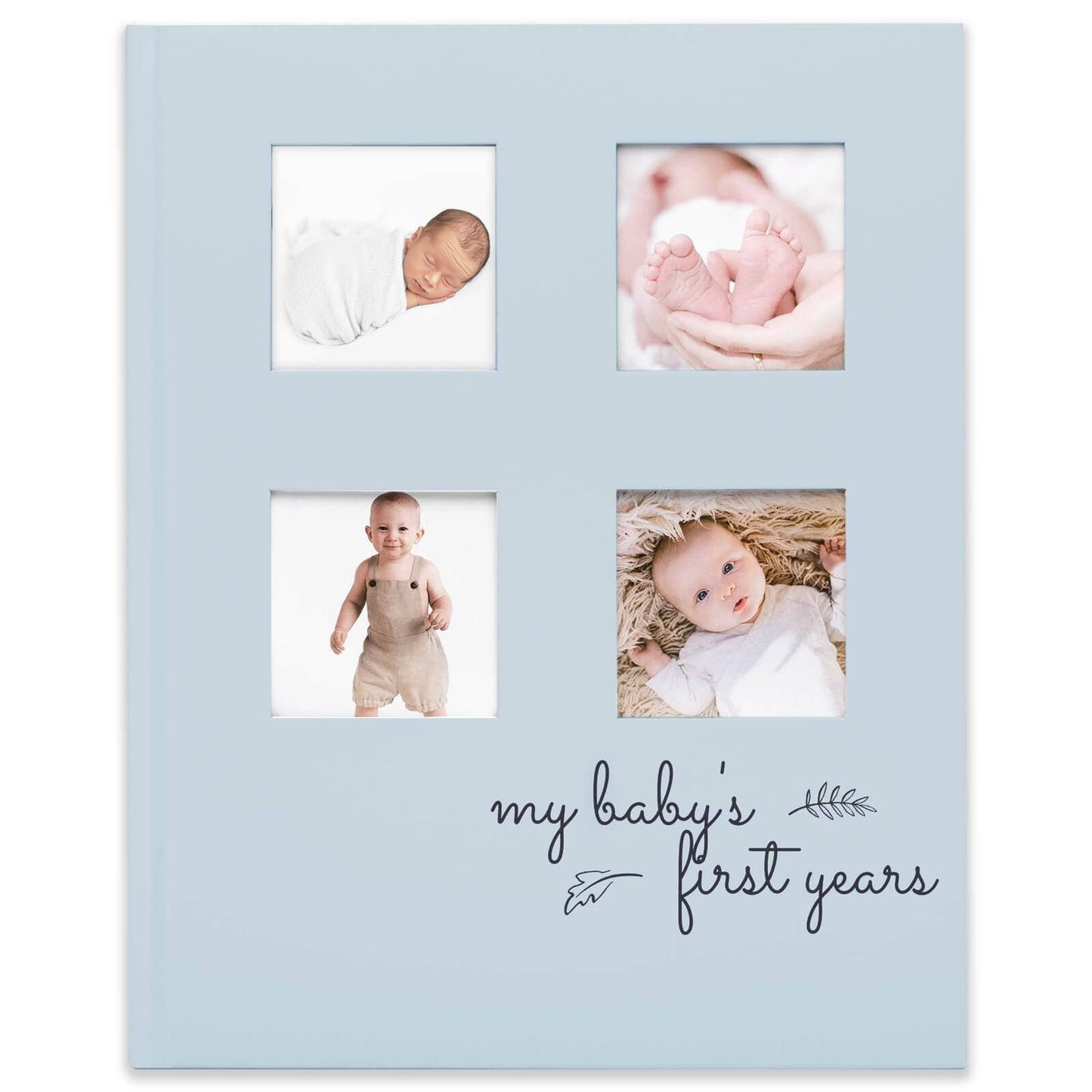 KeaBabies SKETCH Baby First Years Memory Book (Sky Blue)