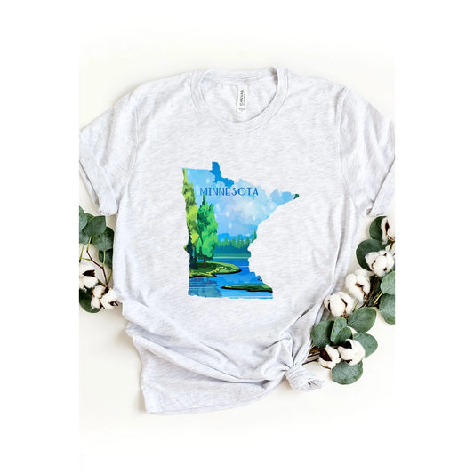 Minnesota State Landscape Adult T-Shirt